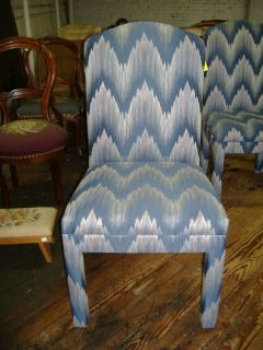Modern Upholstered Parsons Chairs Vintage Fun Funky #1of2 available