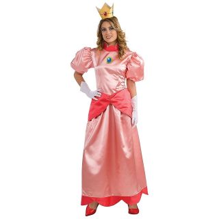 Deluxe Princess Peach Costume Adult Womens Super Mario Brothers Bros 