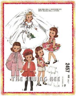 2457 Slim old Betsy McCall Wardrobe Doll Pattern 8