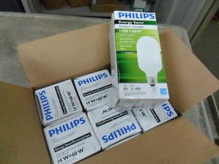 Lot of 96, Philips Energy Saver CFL Light Bulb 14W  60W 120V