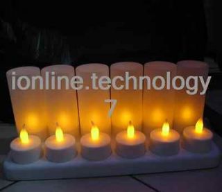 NEW 12 pcs LED Rechargeable Flameless Tea Light Candles   No batteries 