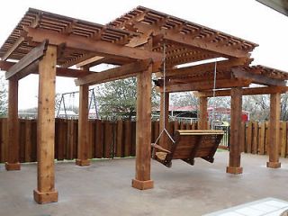 12 x 24 Tiered Cedar Pergola built & installed by THE GAZEBO FACTORY
