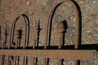   wrought iron railing Civil war era, garden fence, nice rusty patina