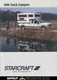 1990 Starcraft Pickup Truck Camper Motorhome RV Camper Brochure