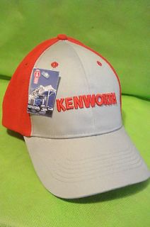 KENWORTH HAT RED & GREY JERSEY MESH BACK **