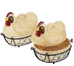 Temp tations 4 PIECE set OLD WORLD CREAM 1 QT ROOSTER CHICKEN ROASTER 