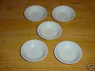 Set of 5 Butter Pat Dishes Pier 1 White Sm Spice Bowl