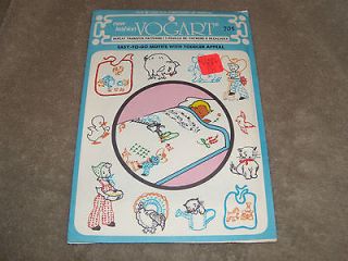 Vintage VOGART Embroidery Transfer Pattern #705 Toddler Childrens 