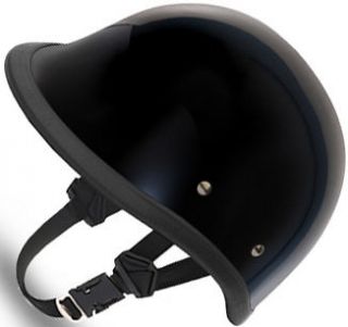   BLACK Polo / Jockey NOVELTY Motorcycle Half Helmet LOW PROFILE 1003A