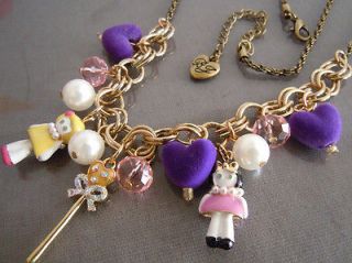 Betsey Johnsons little girl multi pendant necklace # N43
