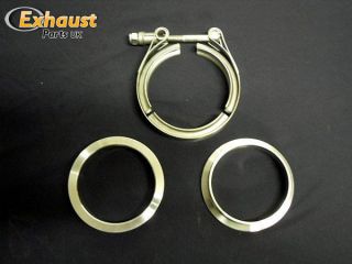 Heavy Duty V Band Kit Clamp Pipe Exhaust Flange Turbo Downpipe 