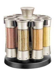   ELITE Carousel Spice Herb Rack Store w/ 8 Jars Swivel Container NEW