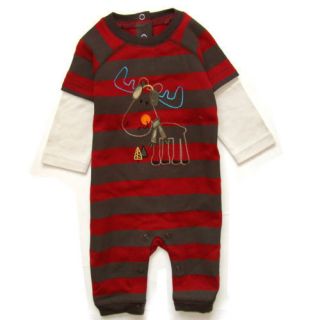 BNWT Jumping Beans All In One Striped Romper (3,6,9M)