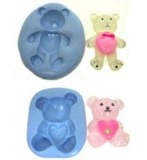   Bear Flexible Push Silicone Mold Mould Polymer Resin Clay Jewelry Deco