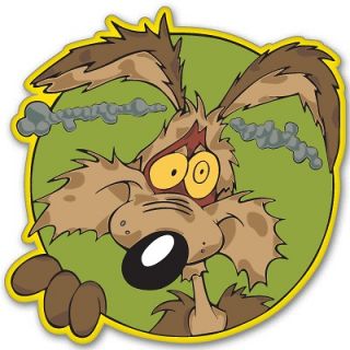 Wile E. Coyote Roadrunner car sticker decal 4 x 4