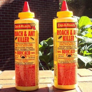 Insect Roach Ant Flea Bug Killer Boric Acid 100% 2 X 5 oz Bottles Free 