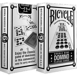 Deck Bicycle Domino Double Nine Back Playing Cards 9 Card Tile Game 