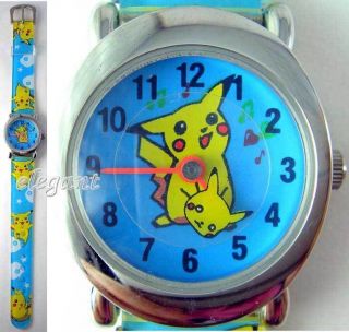 Nintendo Pikachu Pokemon Monsters Children Kids Wrist Quartz Watch 