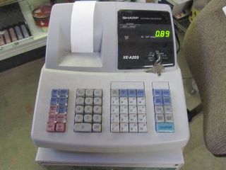 Sharp XE A203 Cash Register w/ keys and cash drawer USED