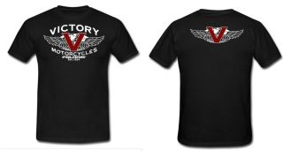 VICTORY POLARIS USA MOTORCYCLES MUSCLE CUSTOM 2 SIDE T SHIRT SIZE S M 