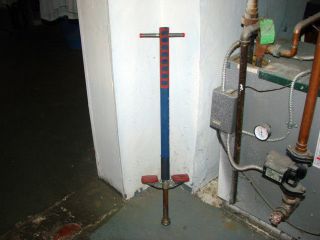 OLDER MAVERICK POGO STICK USED WORKS WITH WHITE LETTERING MADE IN NEW 