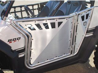 Pro Armor Suicide Doors Polaris RZR Brushed Aluminum with Sheet Metal 