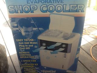New portable evaporative shop cooler 3 speed fan remote control timer