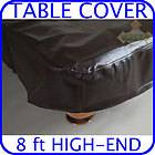   SET of 6 Billiard Pool Table Covers Heavy Duty Dark Brown Vinyl 8 ft
