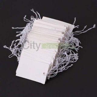 New 300PCS String Jewelry Paper Label Price Tags White