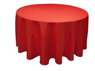 RED 108 ROUND POLYESTER TABLECLOTH wholesale tabletop