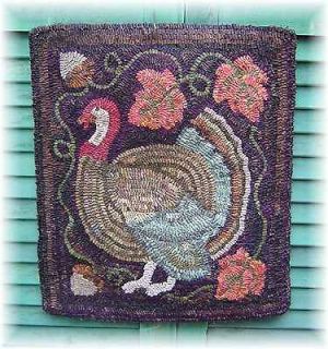 The Country Cupboard Thanksgiving Turkey Primitive Rug Hooking PAPER 