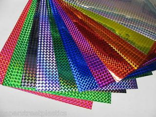Any 3 colors, Holographic 1/4 Mosaic Prism Sign Vinyl 8x12