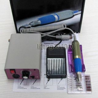 Professional electric acrylic nail drill file machine kit with bits 