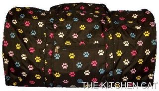 22 Paw Print Duffle Bags Gym Dance Travel Luggage Tote Dog Cat Lover 