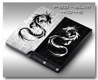 PS3 Slim Armored Skin Set   41045 Yin Yang Dragons