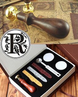   Alphabet Initial Sealing Wax Seal Stamp Luxury Gift Package   Letter R
