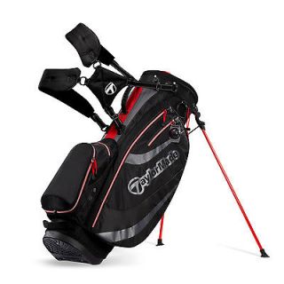 New 2012 TaylorMade Stratus 3.0 Golf Stand Bag Black Charcoal Red