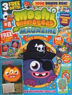 MOSHI MONSTERS MAGAZINE #8   Free Glumps Cards, Posters & More *New 