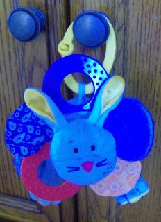 Infantino Bunny Rabbit Rattle Interactive Crinkle Discovery Toy 