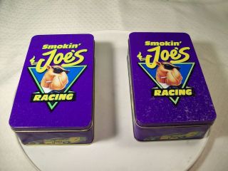 Vintage Smokin Joe Racing Tins With Matches
