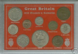 The Coronation of Queen Elizabeth II Crown Coin Gift Set 1953 in 