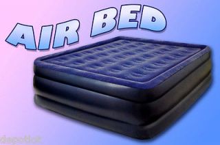 QUEEN SIZED RAISED INFLATABLE AIR BED MATTRESS w/ PUMP   HOME 