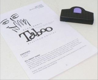 Electronic TABOO Game BUZZER and INSTRUCTIONS ONLY