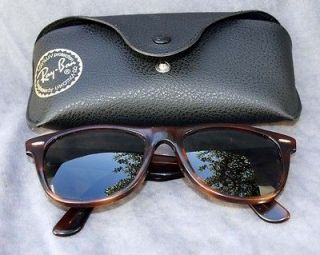 Vintage Bausch & Lomb Ray Ban Wayfarer ll Tortoise Sun Glasses w/ New 