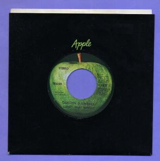   Slumbers Carry That Weight Trash Apple 45 Record The Beatles MINT