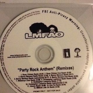 LMFAO PARTY ROCK ANTHEM RARE 13 REMIX  CD PROMO   NEW