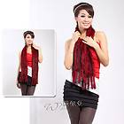 A75 new real mink fur 12 color scarf hat shawl wrap cap red