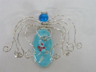 FUSED & WIRE WRAPPED ANGEL PENDANT/PIN RE​DUCED FOR CHRISTMAS