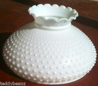   Vintage HOBNAIL Milk Glass LARGE Lamp Replacement Shade Hurricane GWTW