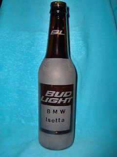 frosted beer bottle amber  BUD LIGHT   BMW Isetta  .truck,car,M5 